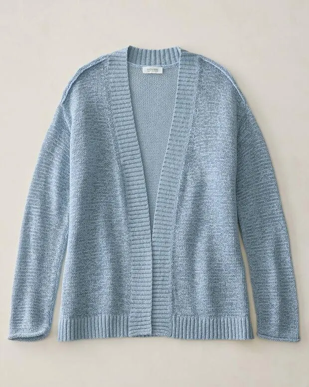 Organic Cotton Linen Tape Yarn Cardigan