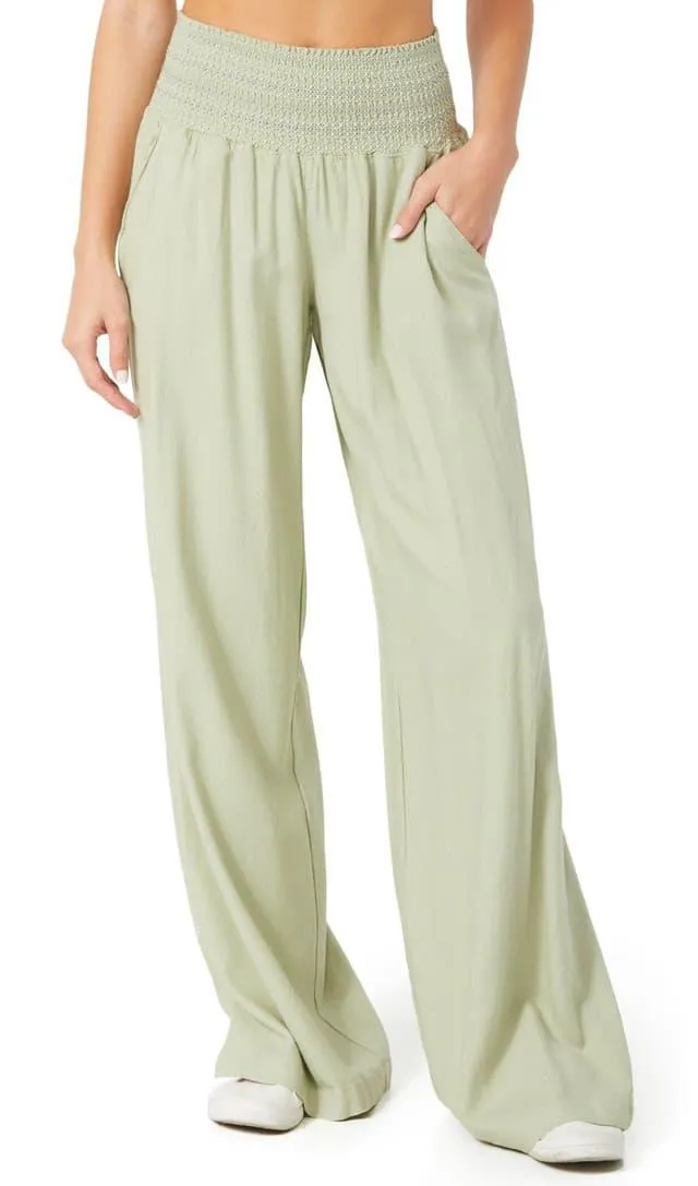 Rewash Juniors Smocked Wide Leg Pants