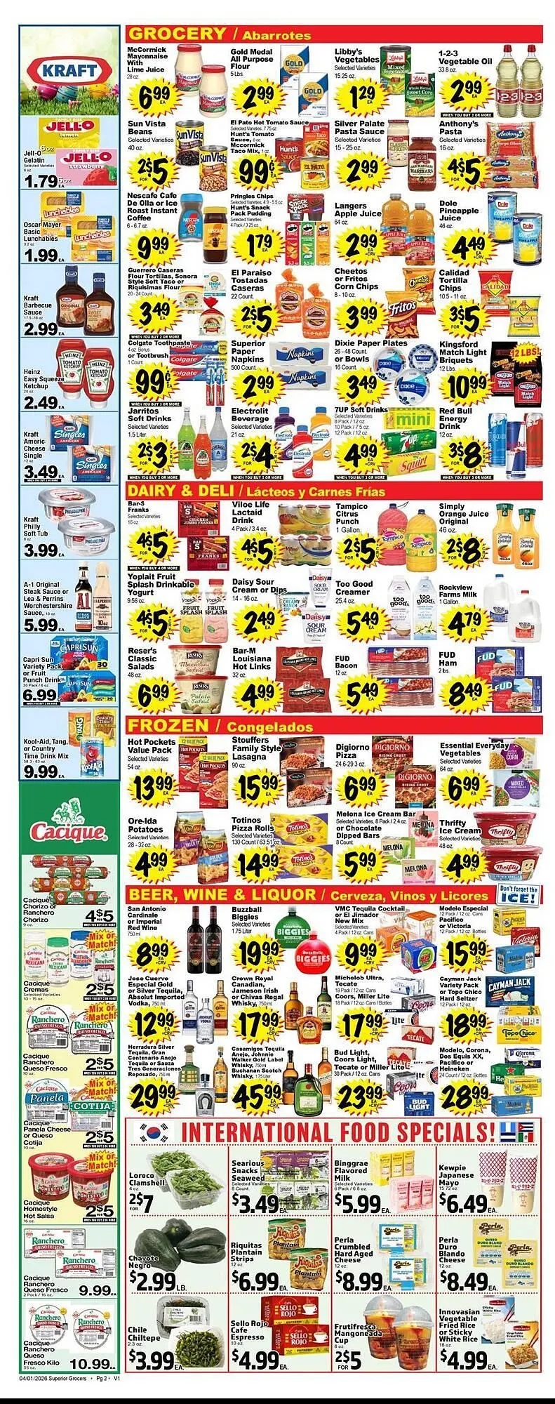 Weekly promotion Superior Grocers weekly ad spanning from April 1 to April 7 2026 - Page 2 for Catalogue 365