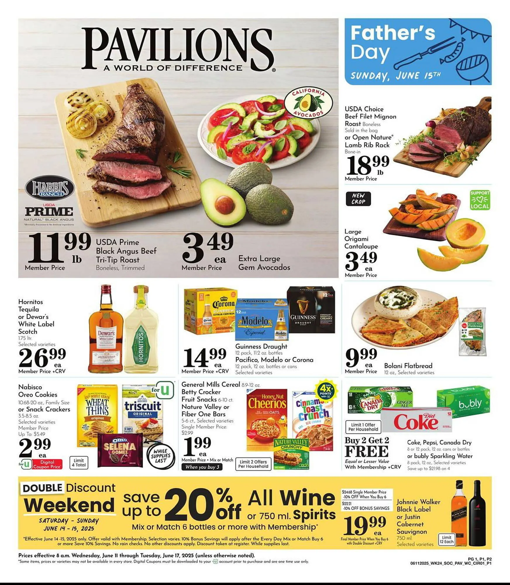 Weekly ad Pavilions Weekly Ad from June 11 to June 17 2025 - Page 1