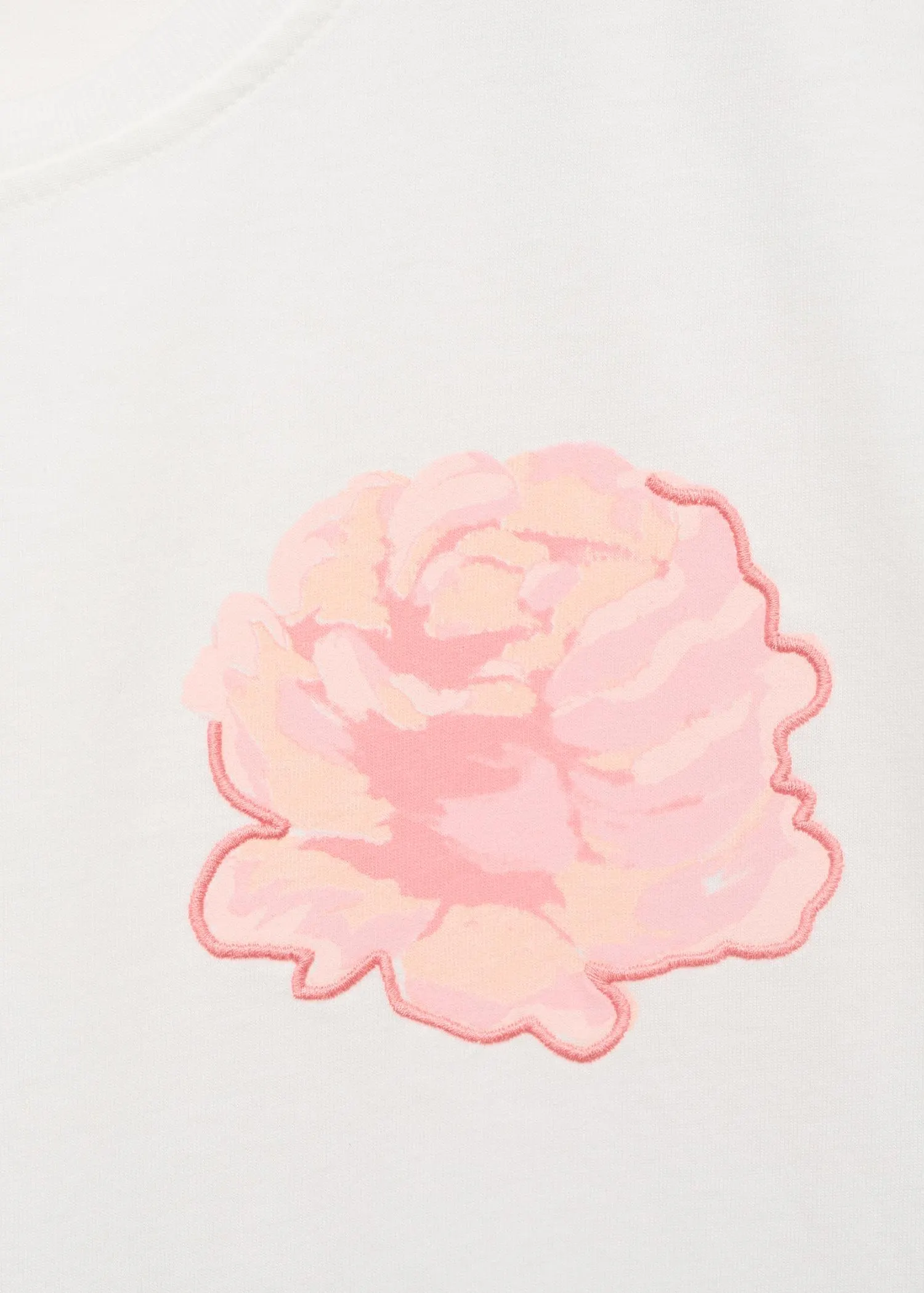 Cotton t-shirt with flower detail