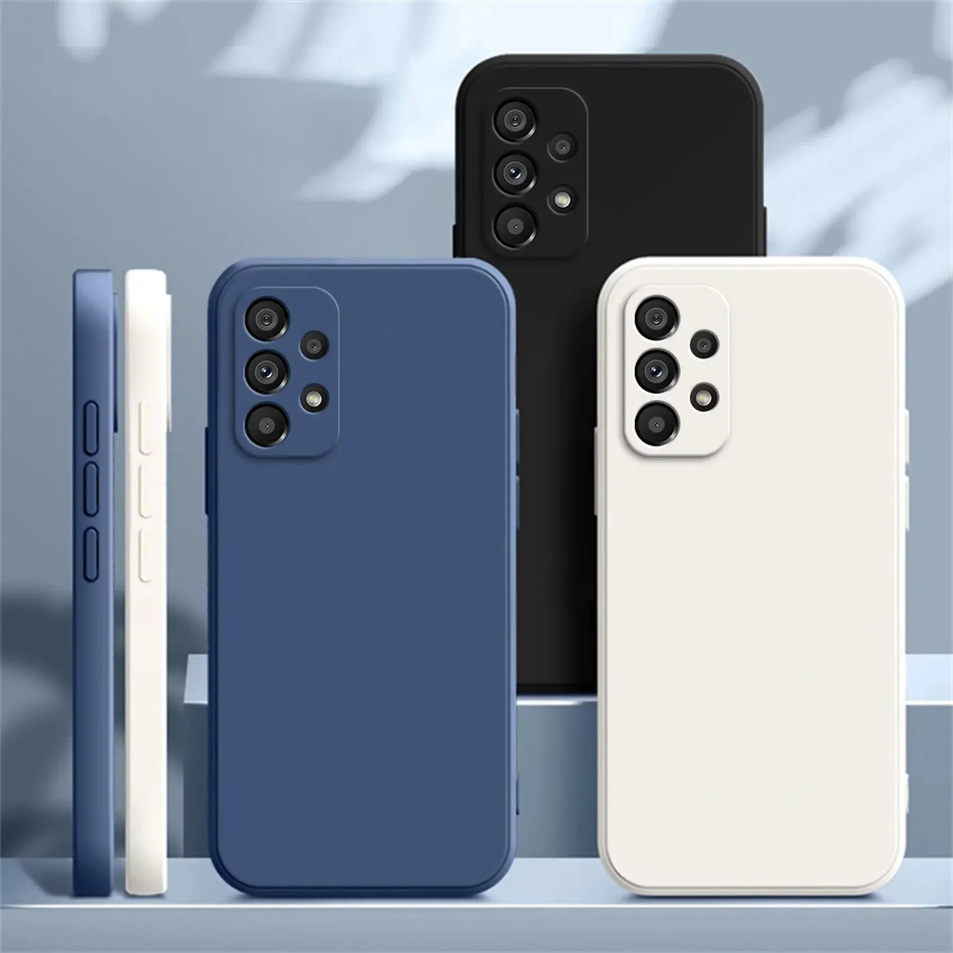 Funda de silicona original para teléfono Samsung A32 A42 A52 A52S A72 A13 A23 A33 A53 A73 A14 A24 A34 A54 5G, funda protectora para cámara