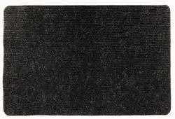Black 18" x 28" Ribbed Door Mat