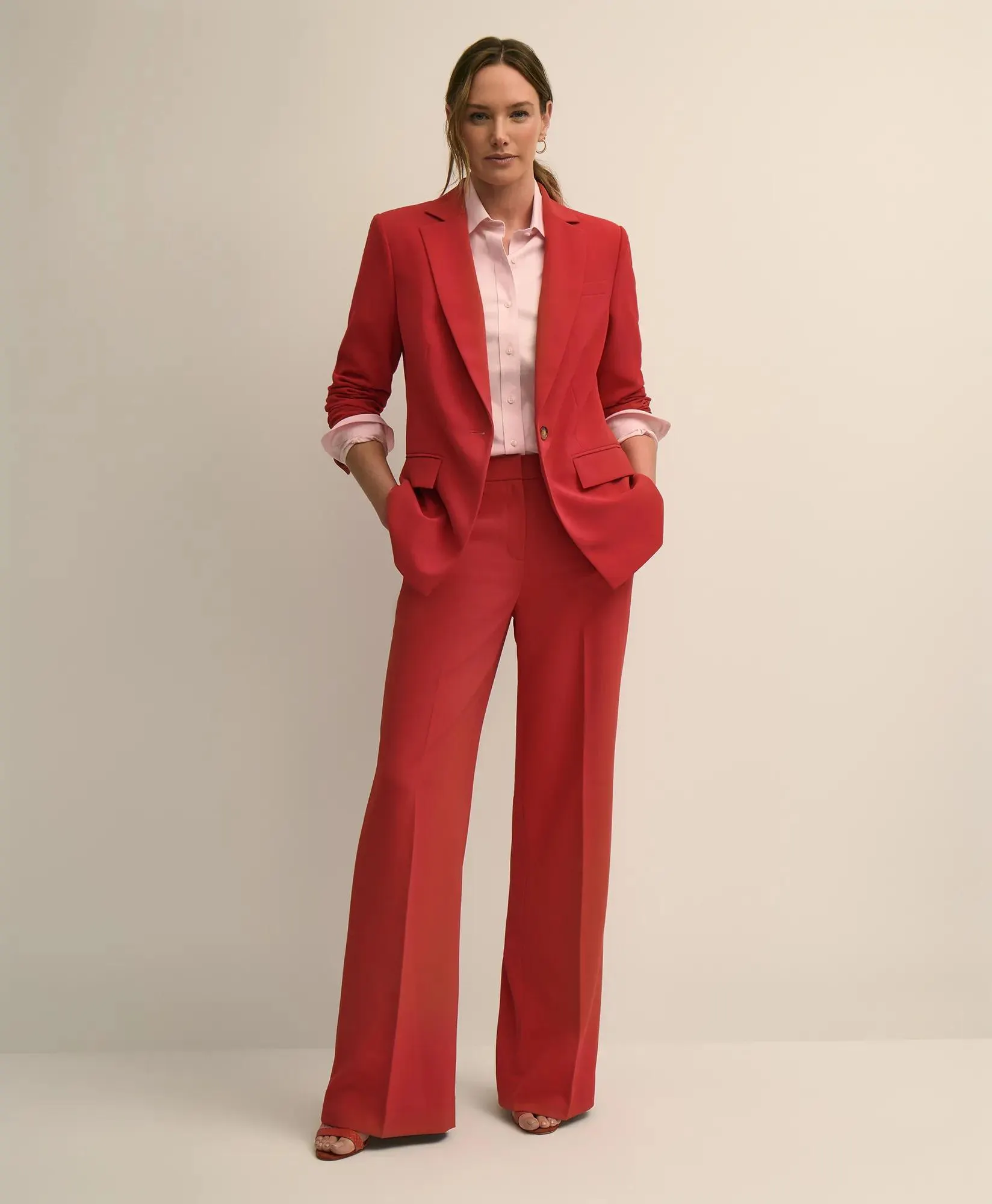 Crepe Wide-Leg Pants