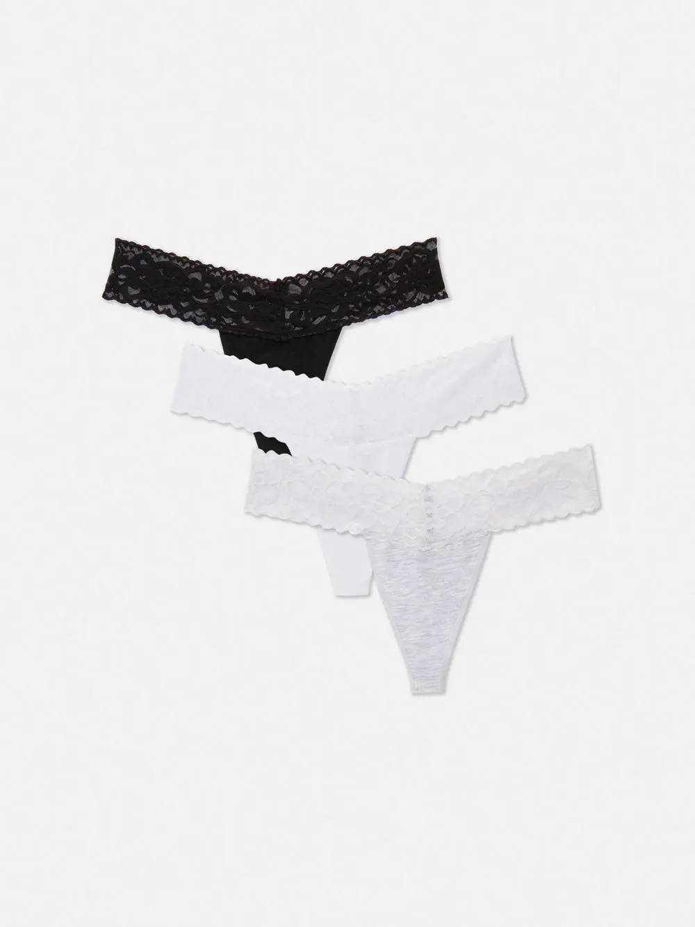 3-Pack Lace Thongs