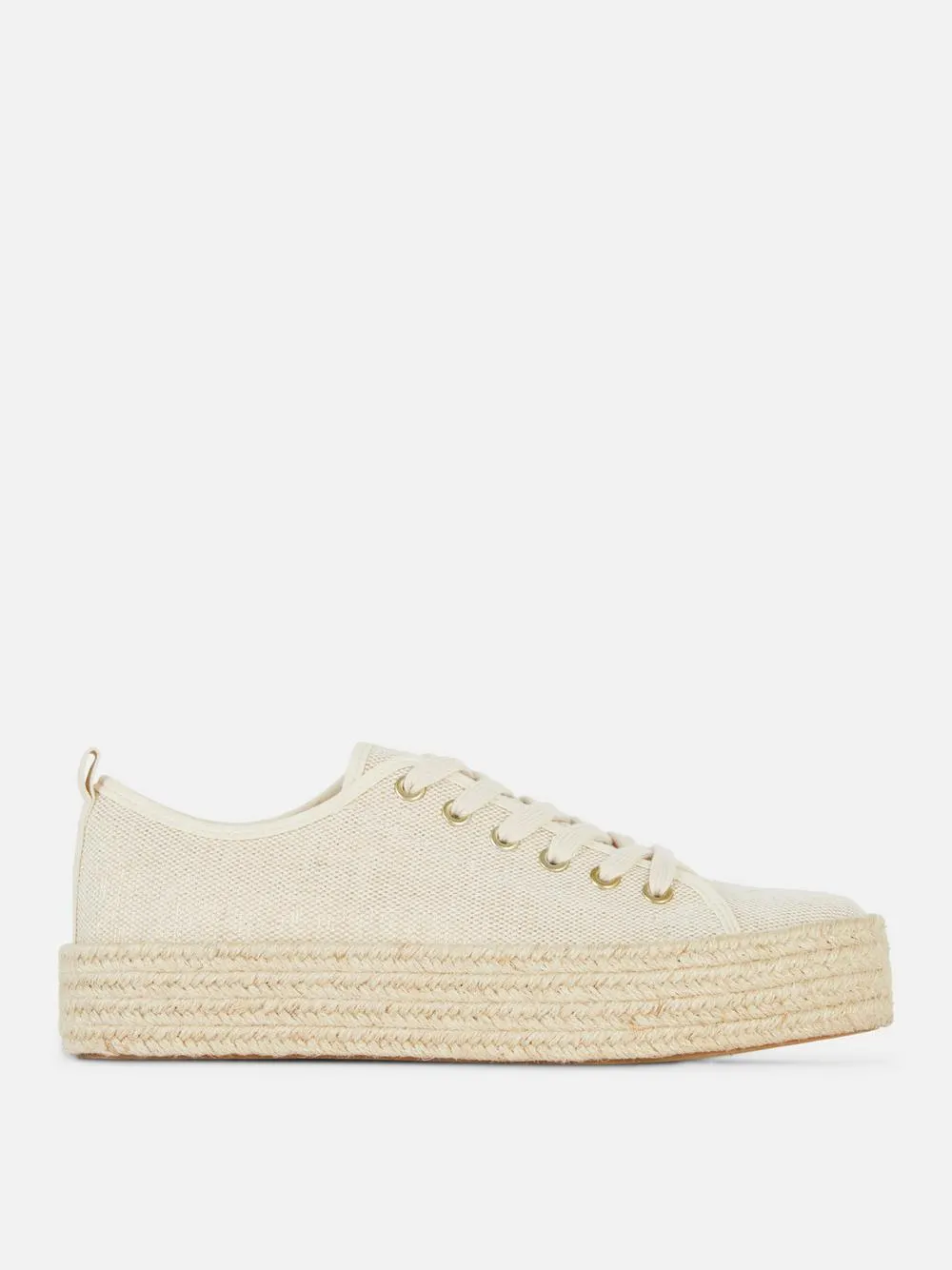 Jute Lace Up Trainers