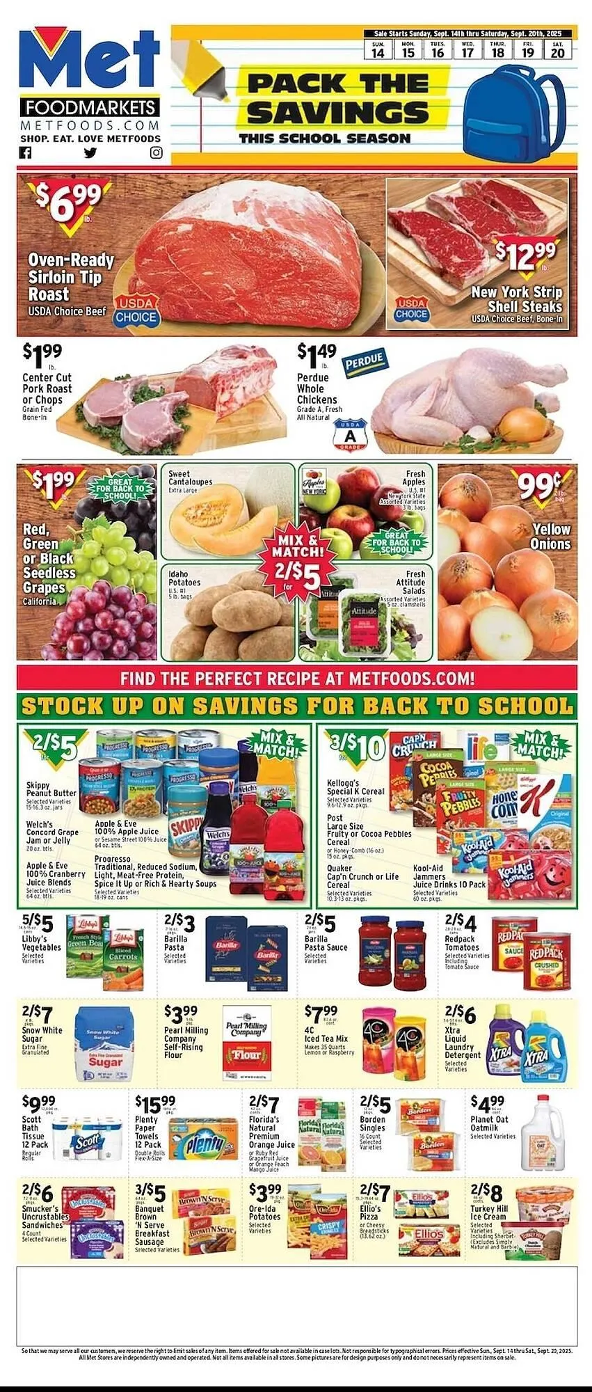 Weekly ad Met Foodmarkets weekly ad from September 14 to September 20 2025 - Page 1