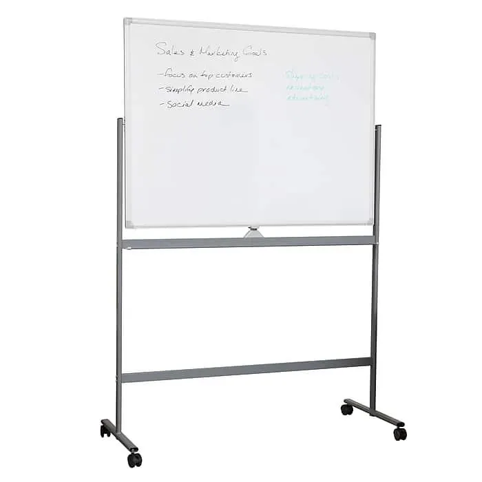 Mind Reader Mobile Double-Sided Dry-Erase Whiteboard,