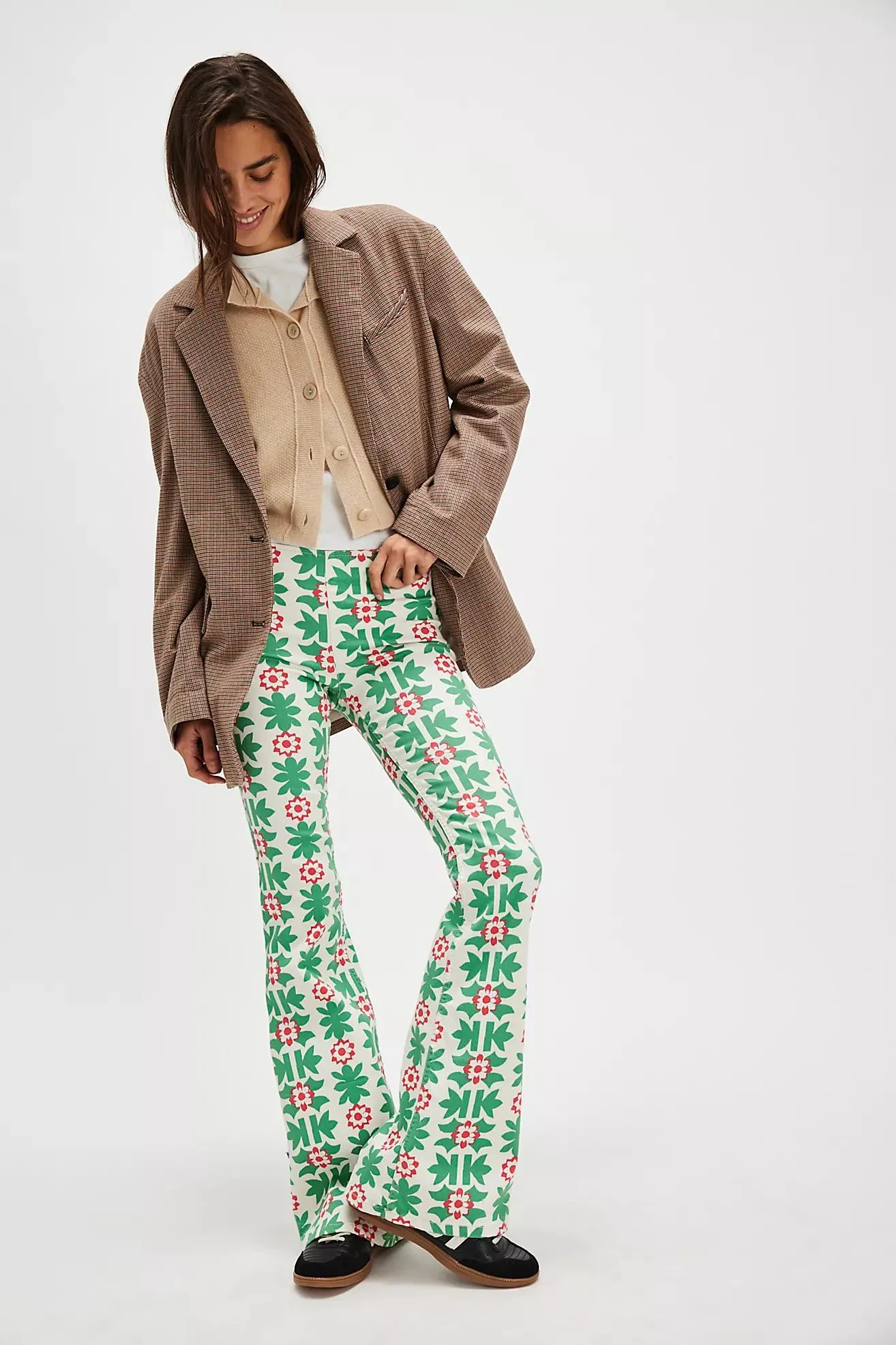 We The Free Penny Pull-On Printed Flare Jeans