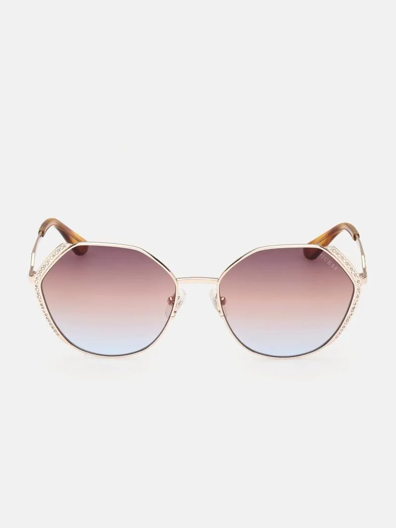 Geometric Stone Sunglasses