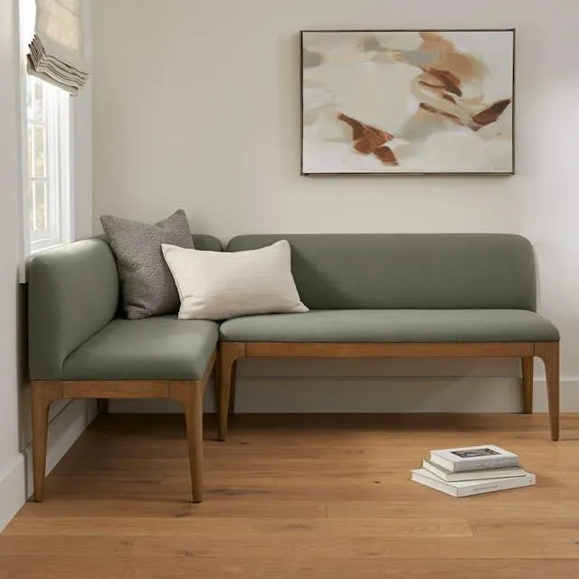 Rosin 56.75" Corner Banquette - Welsh Green