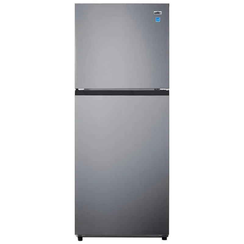 Summit 24 in. 10.1 cu. ft. Top Freezer Refrigerator - Stainless Steel Look