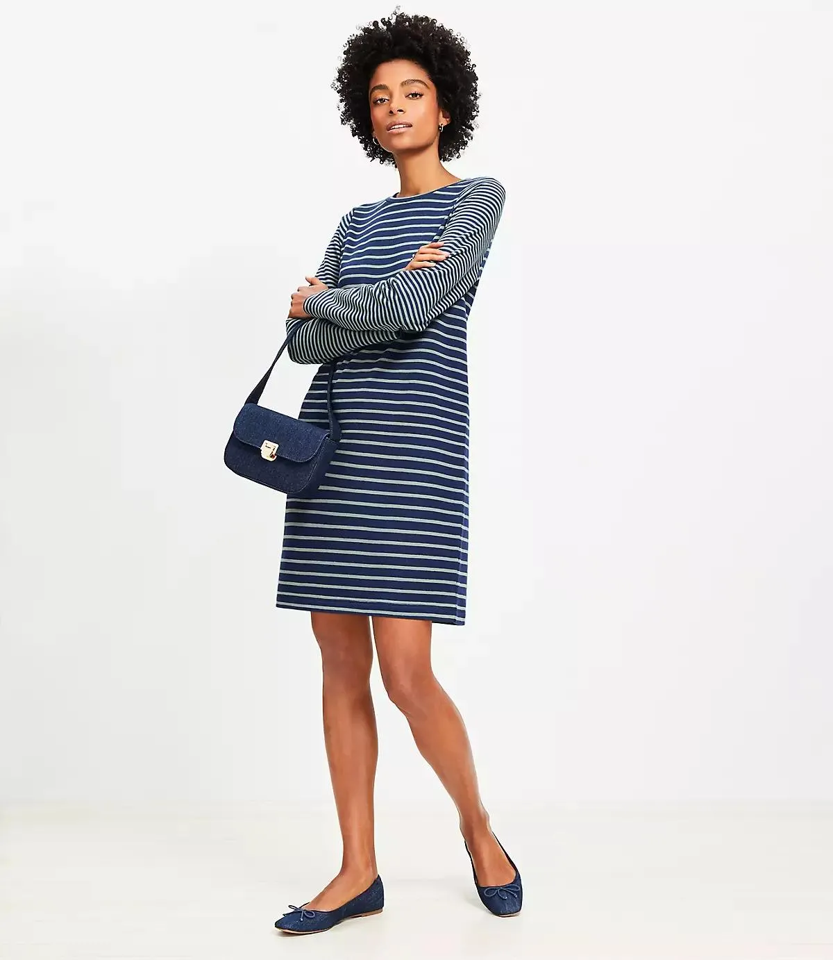 Striped Terry Mini Dress