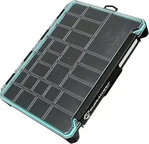Evolution Fishing BallistiX Terminal Tackle Tray - Waterproof, Anti-Corrosion, One Hand Latch, Clear Lid, Lure Box, Tackle Storage