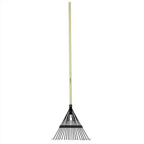 Truper 59 in. 18 Tine Steel Rake Wood Handle