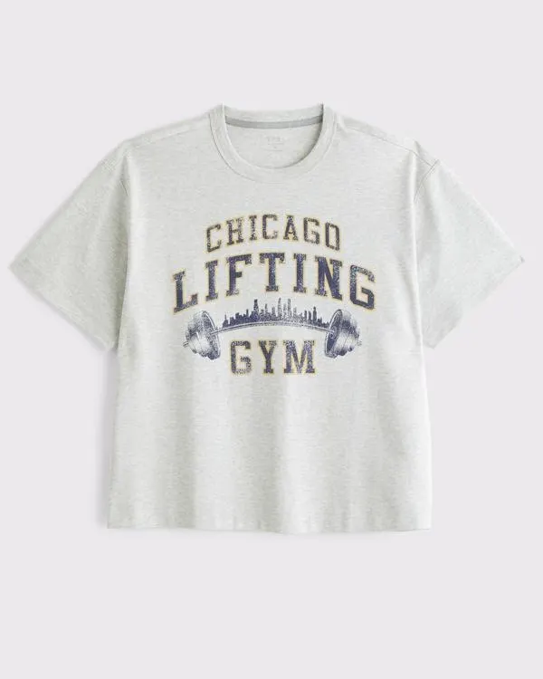 YPB Active Cropped Heavyweight Cotton Graphic Tee