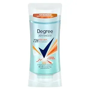 Degree Antiperspirant Deodorant Stress Control 72-Hour Sweat & Odor Protection Antiperspirant for Women with Body Heat Activated Technology 2.6 oz