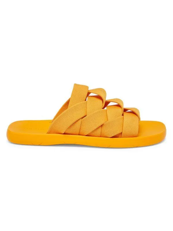 Intrecciato Fabric Leather Sandals