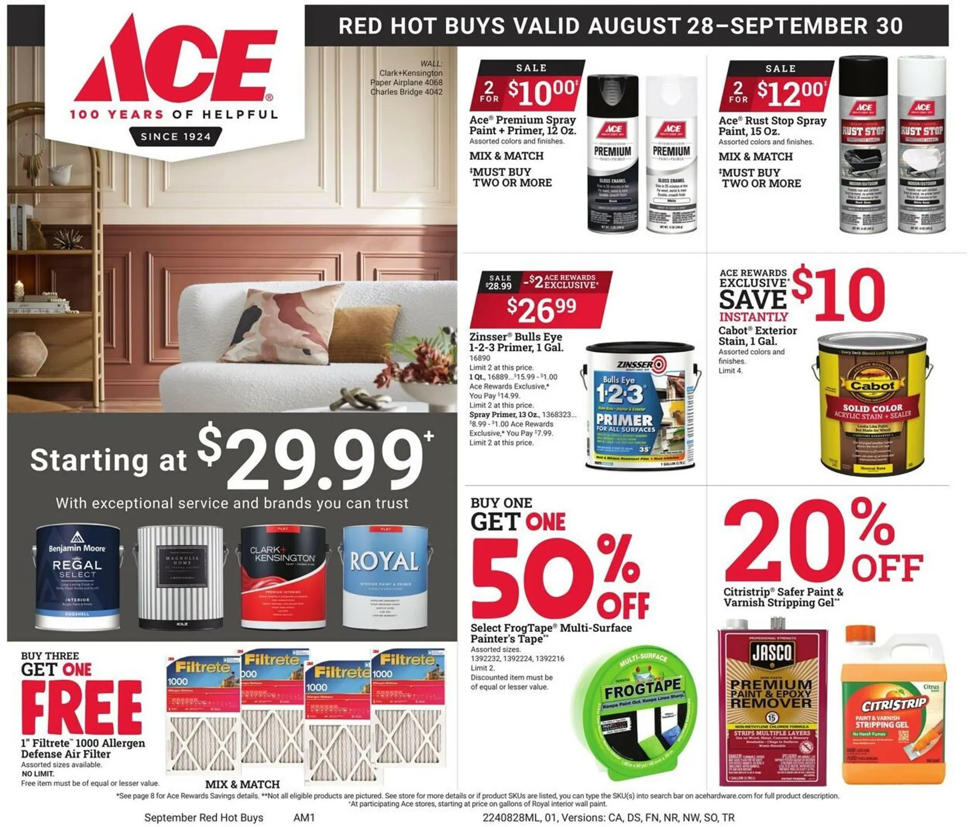 Weekly ad Ace Hardware Weekly Ad from August 28 to September 30 2024 - Page 1
