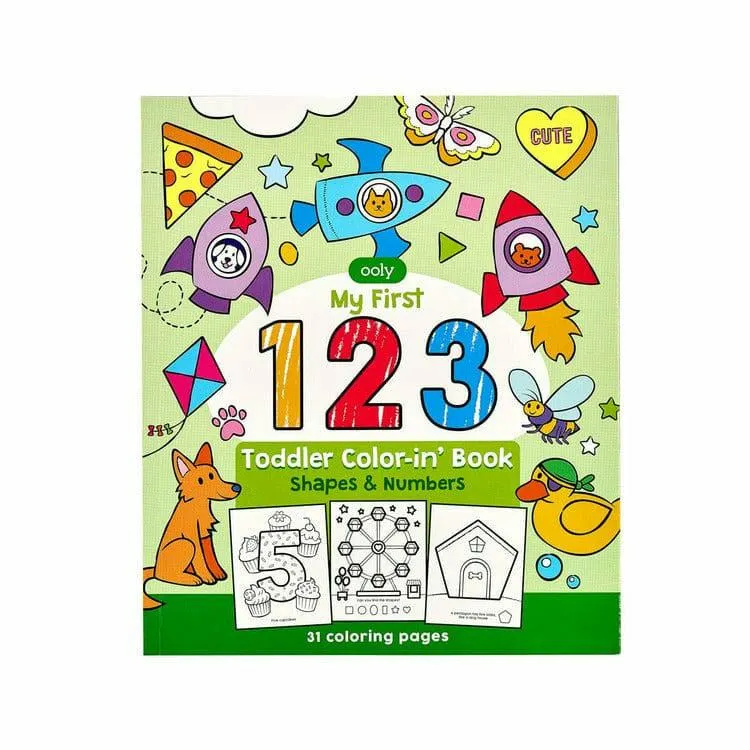 Toddler Coloring Book - 123 Shapes & Numbers