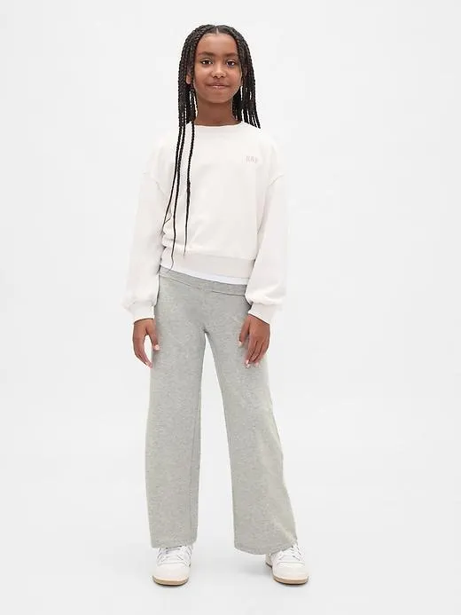 Kids Wide-Leg Foldover Leggings