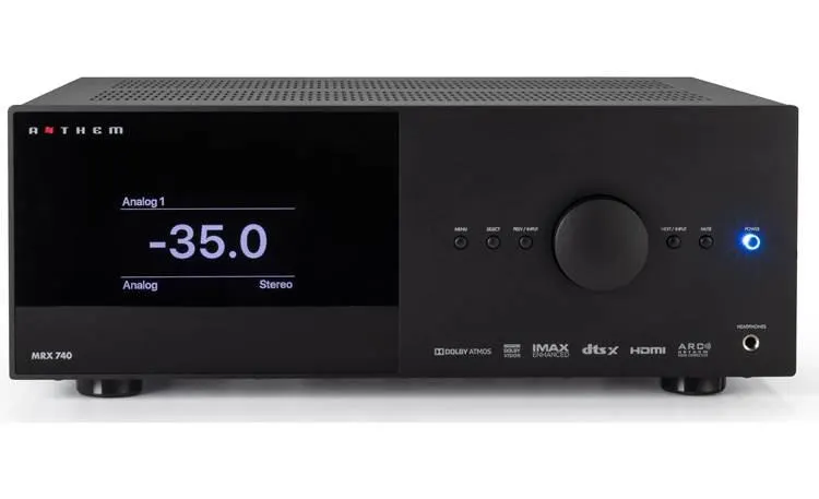 Anthem MRX 740 8K 7.2-channel home theater receiver with Dolby Atmos®, Wi-Fi®, Bluetooth®, and Apple AirPlay® 2