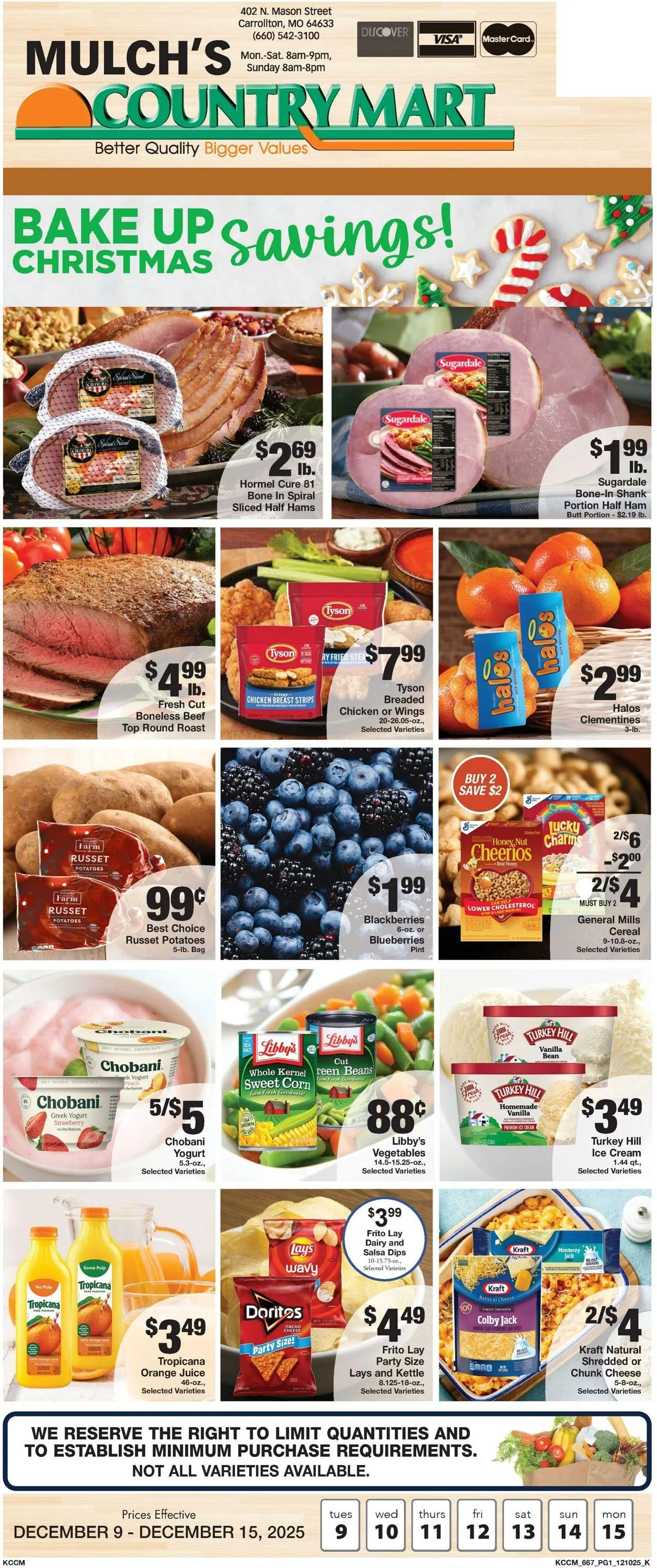 Weekly ad Country Mart from December 9 to December 15 2025 - Page 1