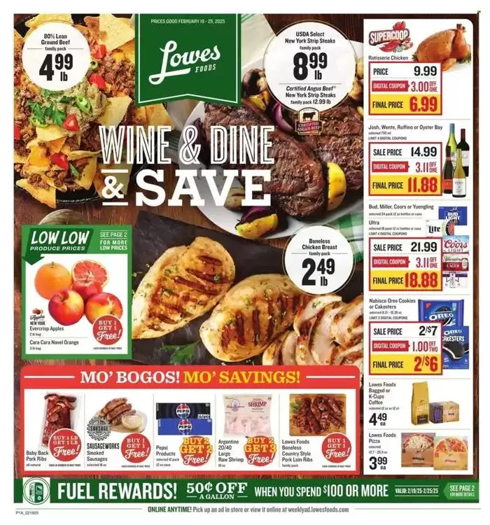Weekly ad Lowes Foods Weekly ad from February 19 to February 25 2025 - Page 1