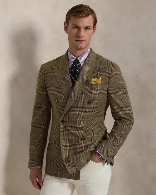 Polo Tailored Glen Plaid Suit Jacket