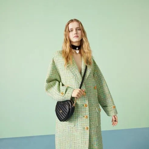 Interlocking G mini heart shoulder bag