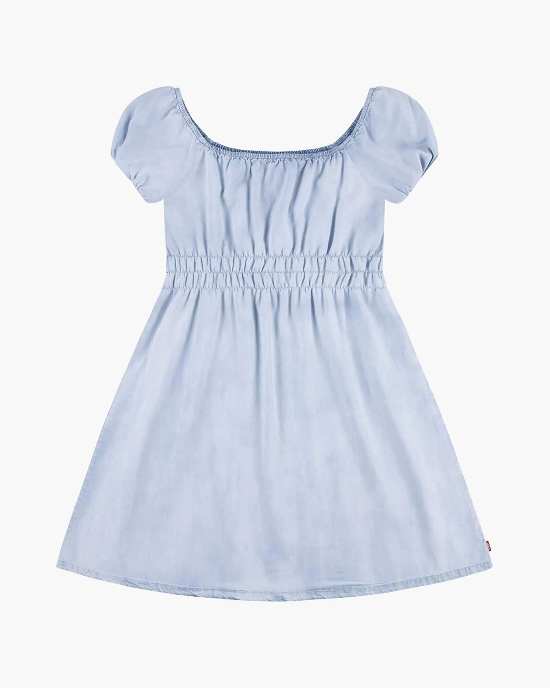 Square Neck Puff Sleeve Dress Big Girls S-xl