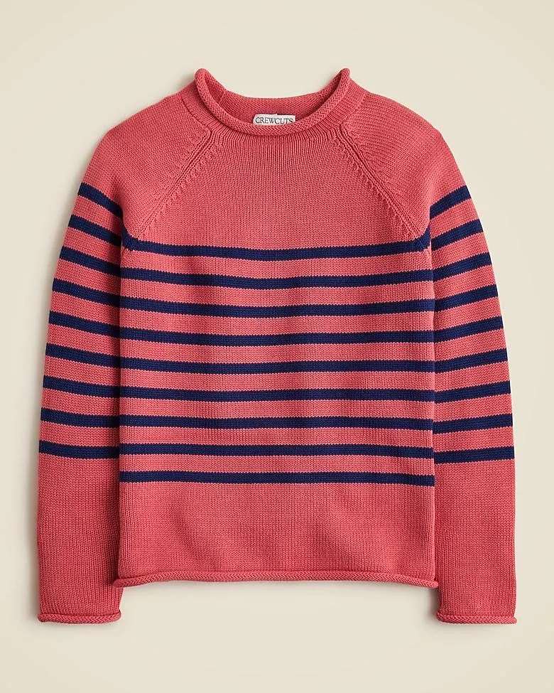 Kids' heritage cotton Rollneck™ sweater in stripe
