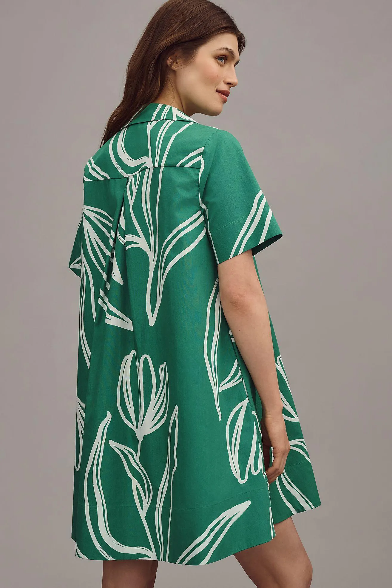 The Pollie Short-Sleeve Swing Tunic Mini Dress