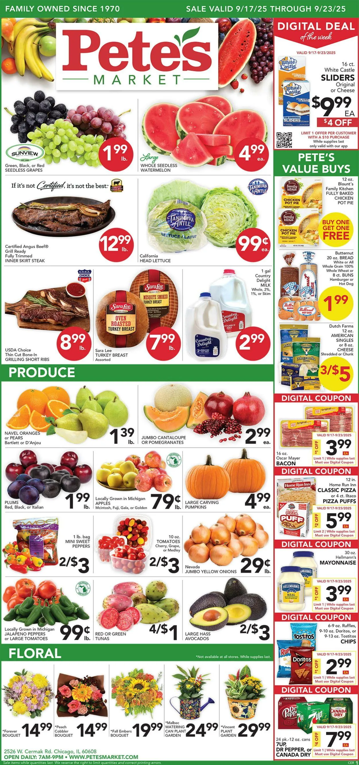 Weekly ad Pete's Fresh Market Current weekly ad from September 17 to September 23 2025 - Page 1