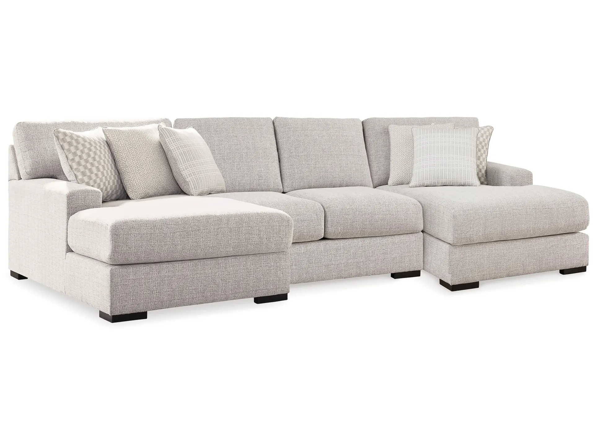 Larce 3-Piece Next-Gen Nuvella™ Performance Fabric Sectional with Double Chaise