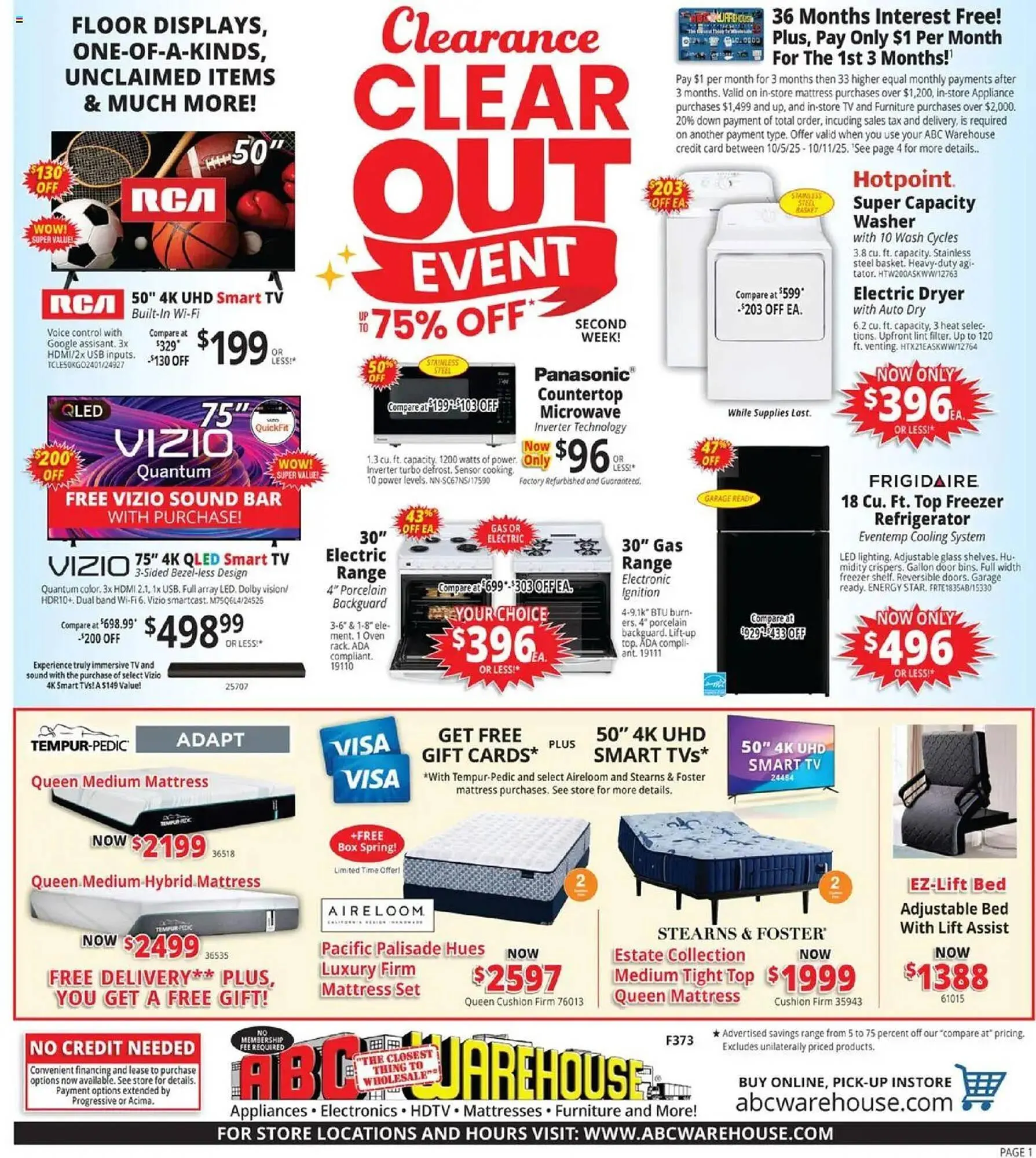 Weekly ad ABC Warehouse weekly ad from October 5 to October 12 2025 - Page 1