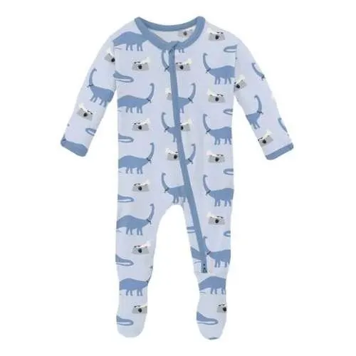 Baby Kickee Pants Printed Zippered Footie Pajamas