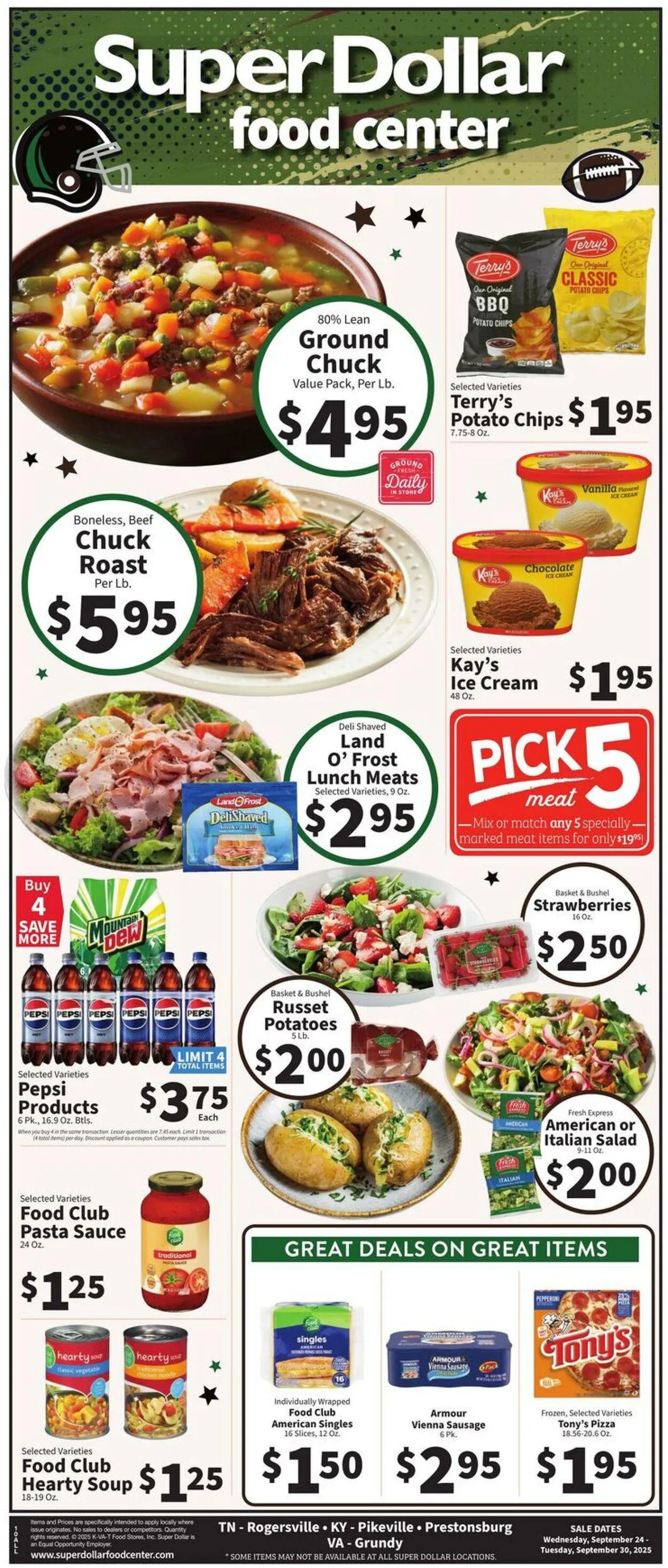 Weekly ad Super Dollar Food Center Current weekly ad from September 24 to September 30 2025 - Page 1
