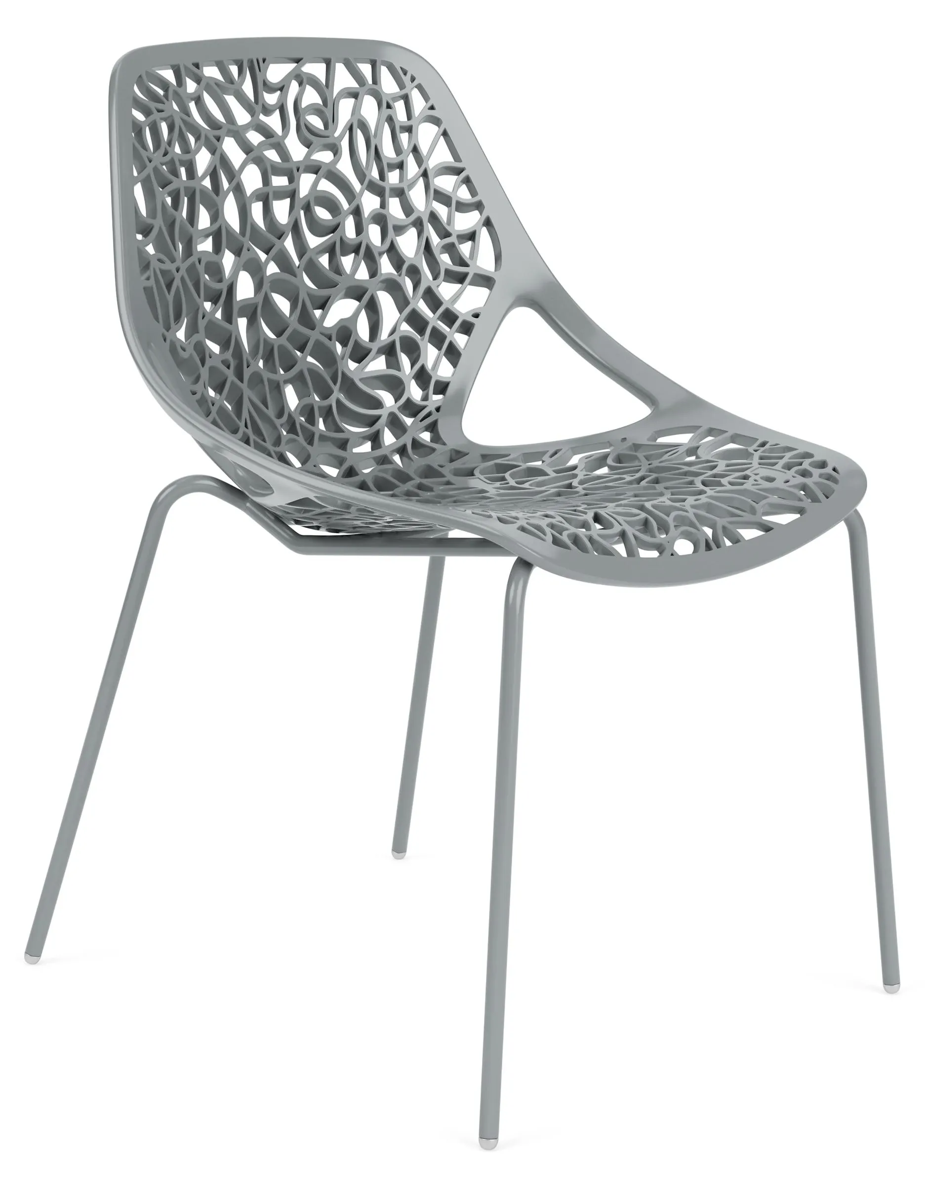 Caprice Side Chair in Grey with Grey Frame