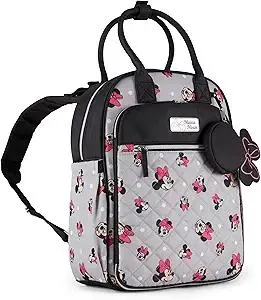 Disney Unisex Baby Travel Diaper Backpack| 16-Inches Height Multi-Functional Bag, Minnie Mouse with Paci Holder, Extra Large
