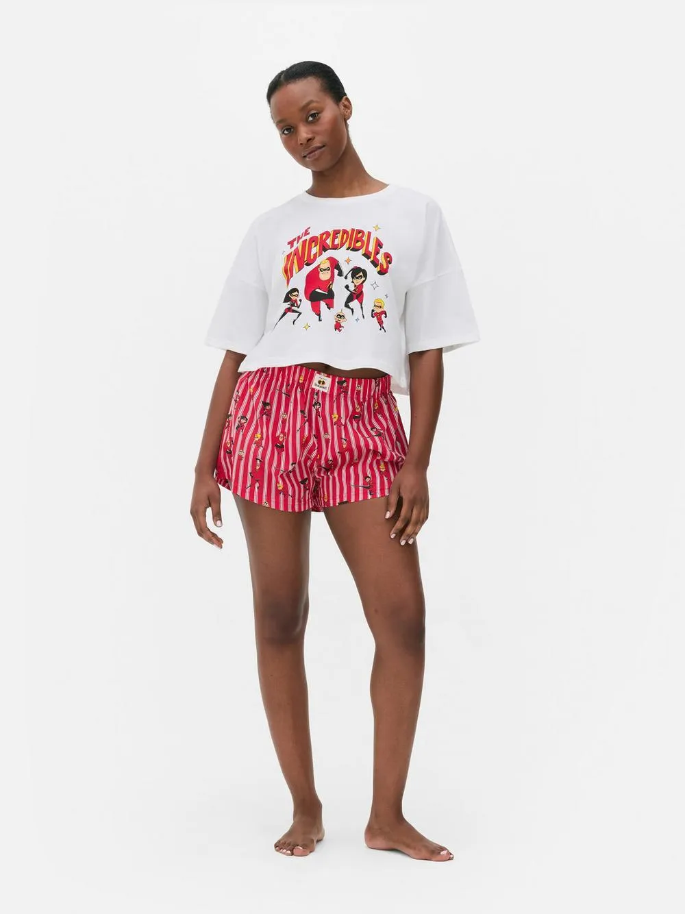 Disney Pixar’s The Incredibles Printed Cotton Shorty Pajamas