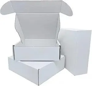 Small White Box 6 x 6 x 2 Inch 50 Pack Recyclable Corrugated Gift Mailers Storage Business Packaging Shipping Boxes