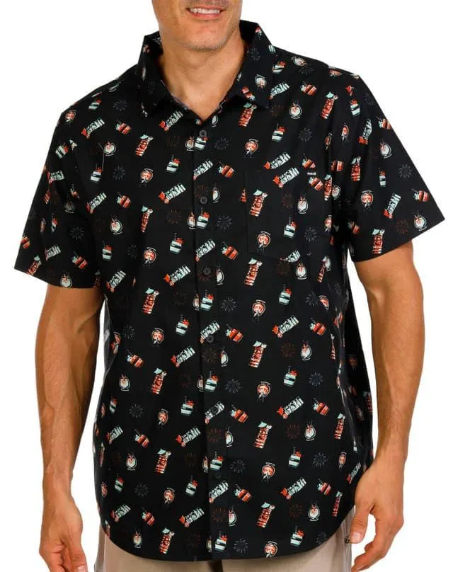 Hurley Men's Freaky Tiki Short Sleeve Shirt