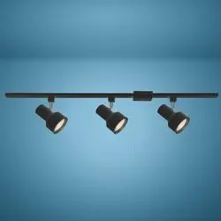 Patriot Lighting® Step Light 3-Light Black Track Lighting Set