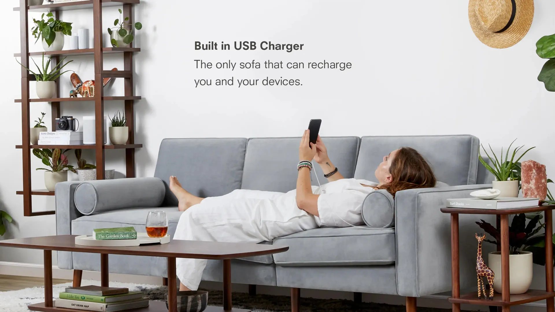 Nomad Velvet Armchair with Ottoman