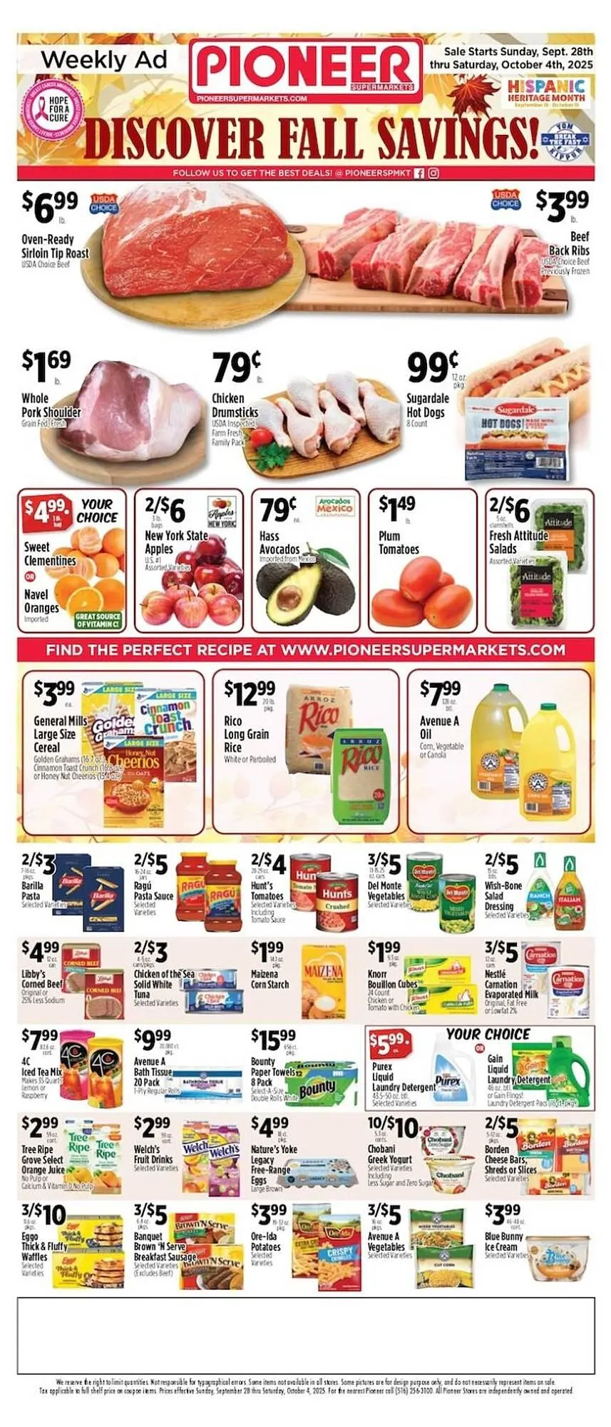 Weekly ad Pioneer Supermarkets weekly ad from September 28 to October 4 2025 - Page 1