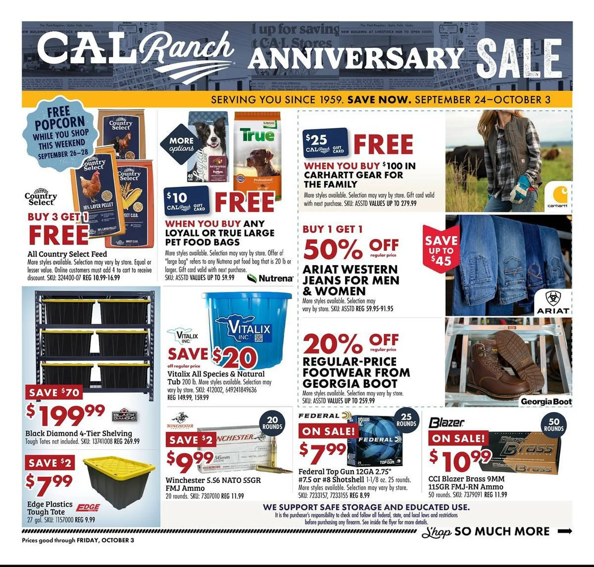 Weekly ad C A L Ranch Stores weekly ad from September 24 to October 3 2025 - Page 1