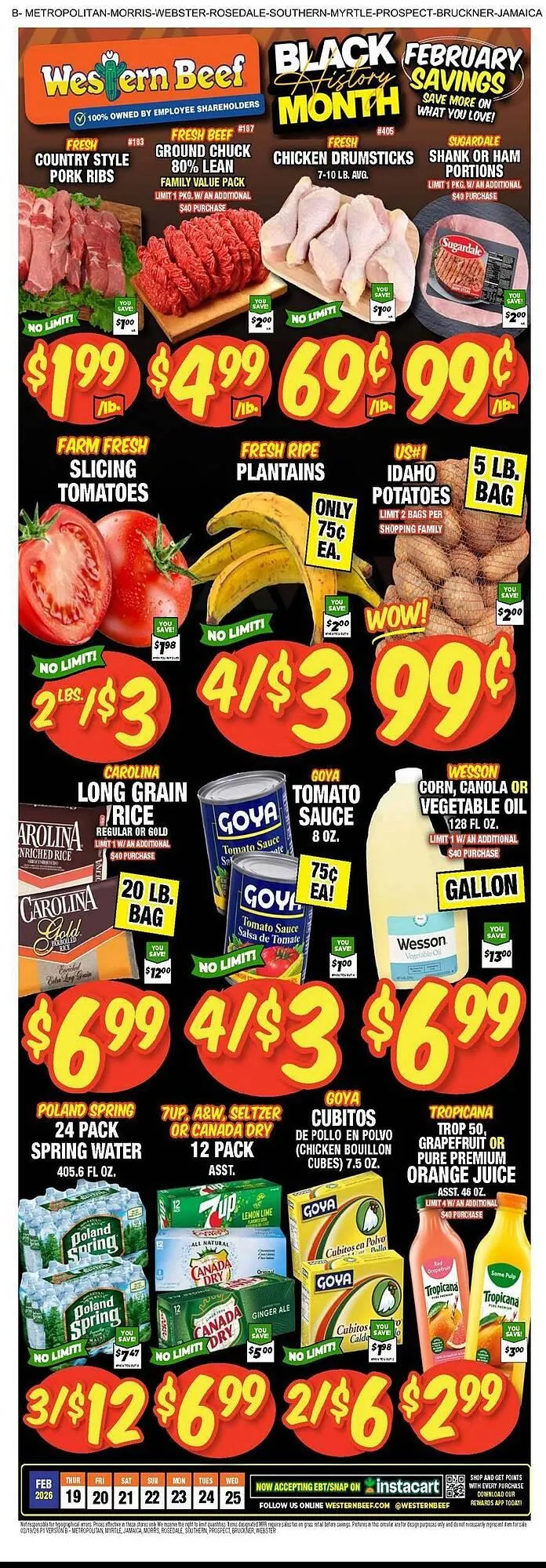 Weekly ad Western Beef circular from February 19 to February 25 2026 - Page 1