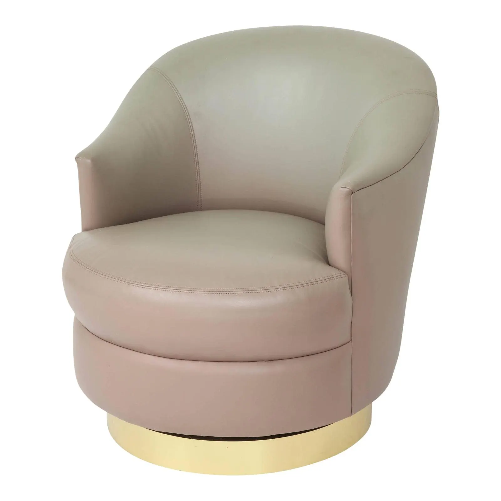 Vintage Gray Ombre Leather Chair by Steve Chase