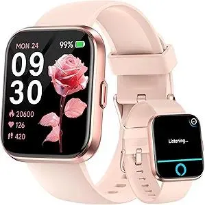 Smart Watches for Women Android iPhone, [1.8'' HD Screen] Smartwatch Alexa Built-in Fitness Tracker Watch with Bluetooth Calls, IP68 Waterproof, Heart Rate/Sleep/SpO2 Monitor, 110 Sports Mode